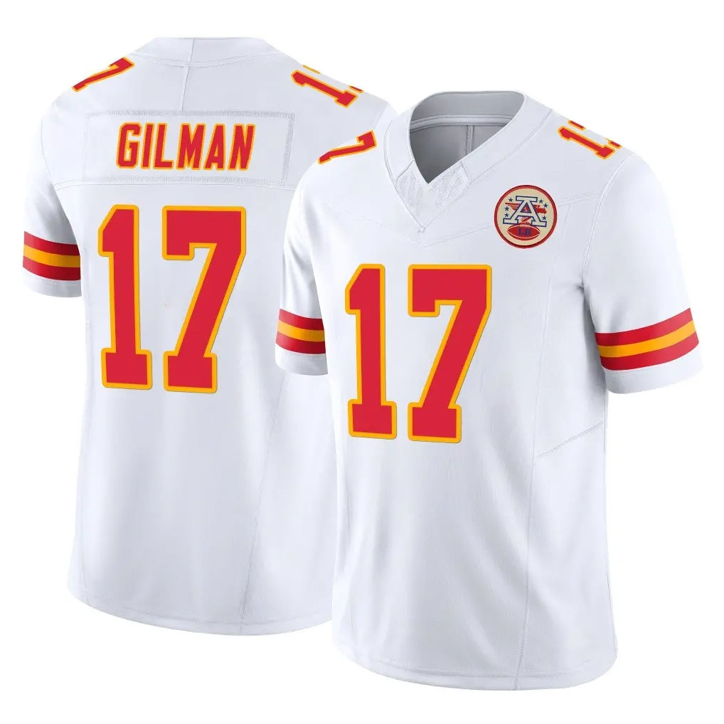 KC.Chiefs #17 Alohi Gilman Player White Limited Vapor F.U.S.E. Home Game Odoa Stitched Jerseys