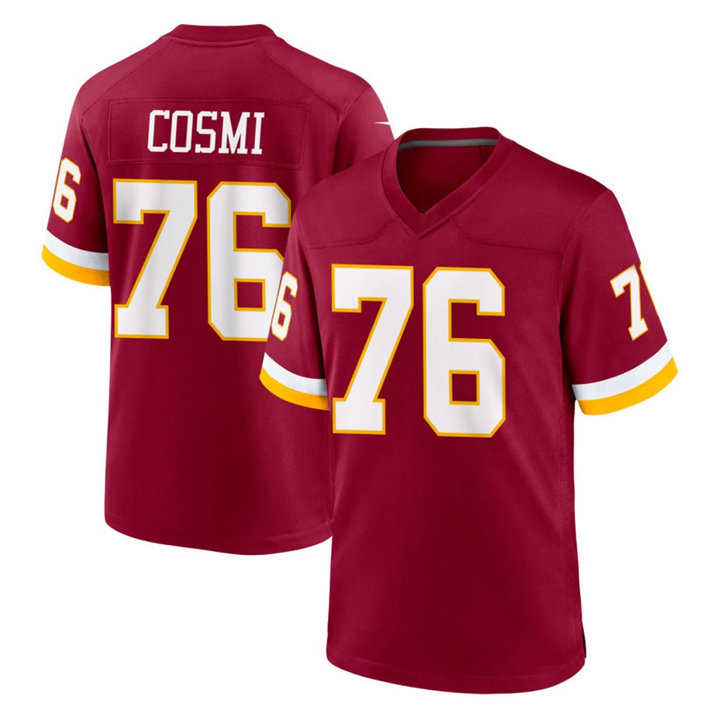 W.Commanders #76 Sam Cosmi Player Burgundy Game Home Odoa Stitched Jerseys