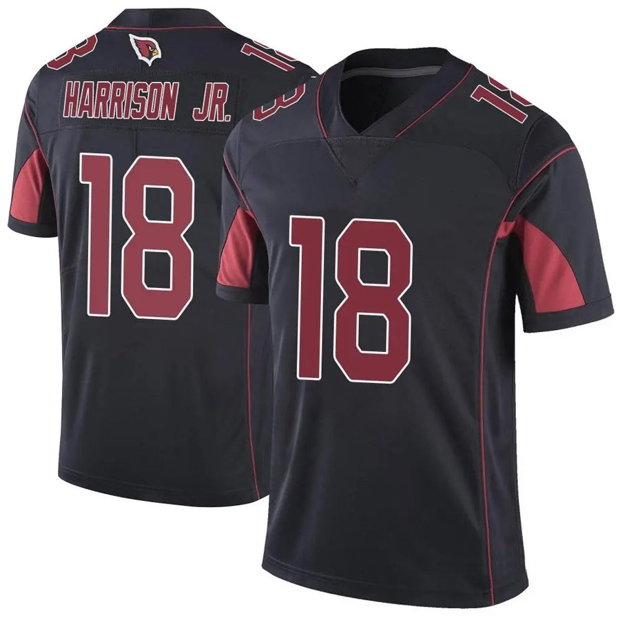 A.Cardinals #18 Marvin Harrison Jr. Player Black Vapor Limited Elite Odoa Stitched Jerseys