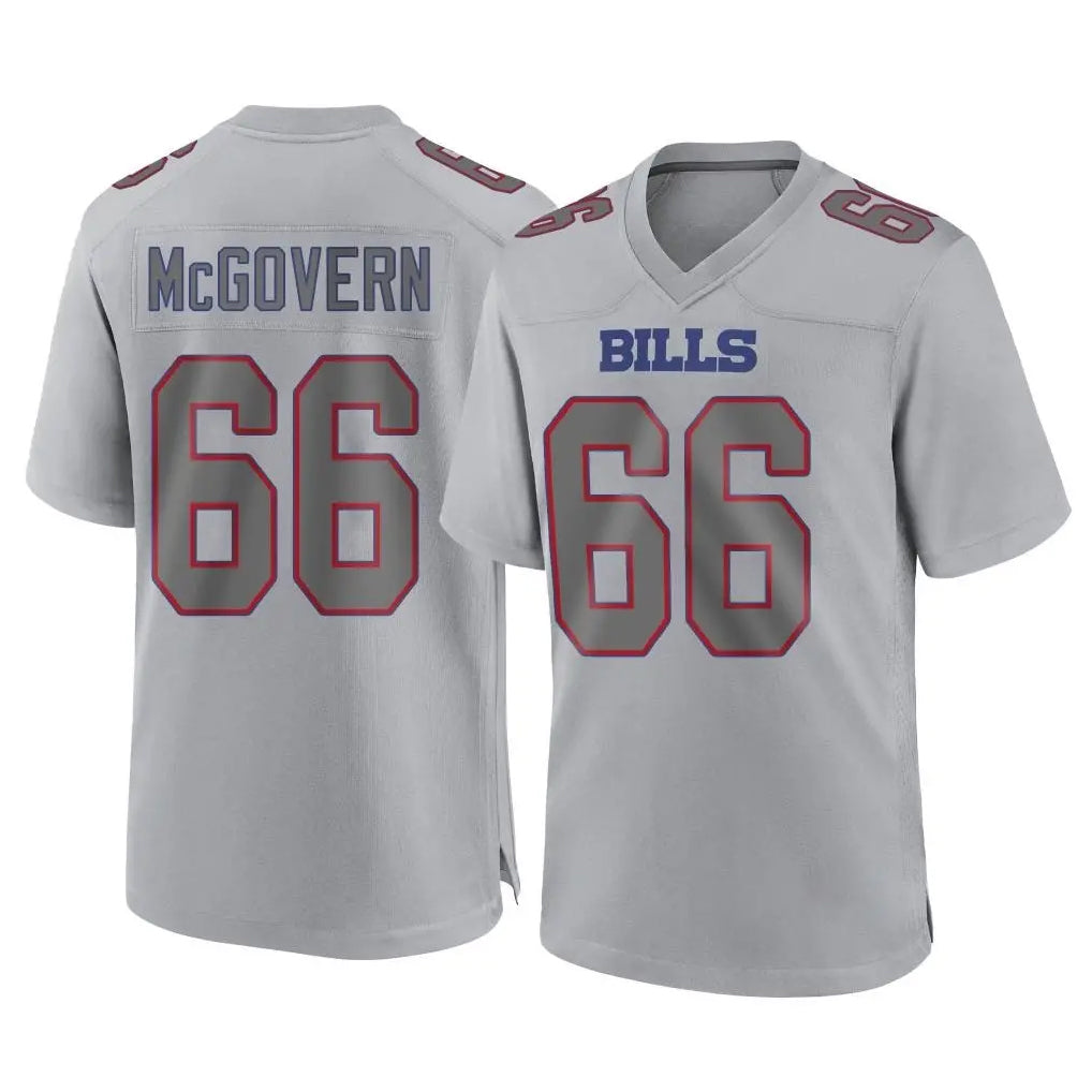 B.Bills #66 Connor McGovern Player Gray Home Game Odoa Stitched Jerseys