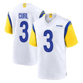 LA.Rams #3 Kam Curl Player White Home Game Odoa Stitched Jerseys