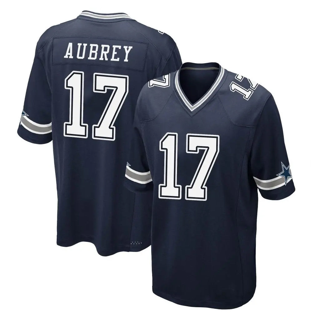 D.Cowboys #17 Brandon Aubrey Player Navy Home Game Odoa Stitched Jerseys