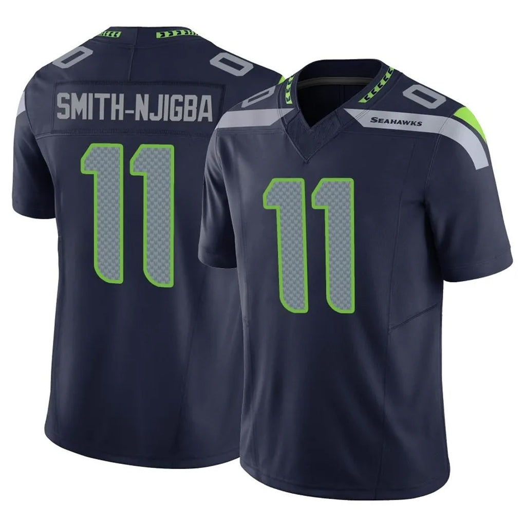 S.Seahawks #11 Jaxon Smith-Njigba Player Navy Limited Vapor F.U.S.E. Home Game Odoa Stitched Jerseys