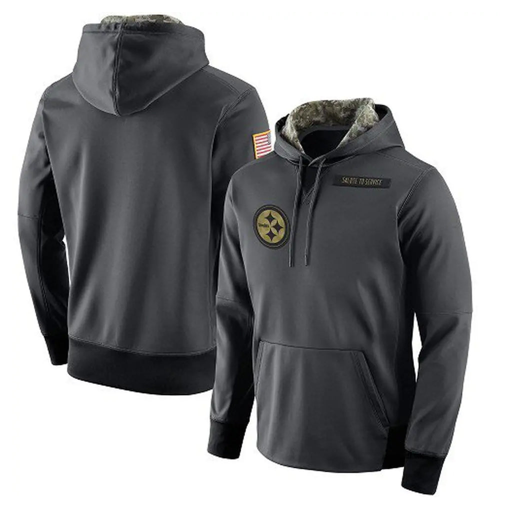 P.Steelers ## Steelers Blank Player Gray Pullover Hoodies Limited Odoa Stitched Jerseys