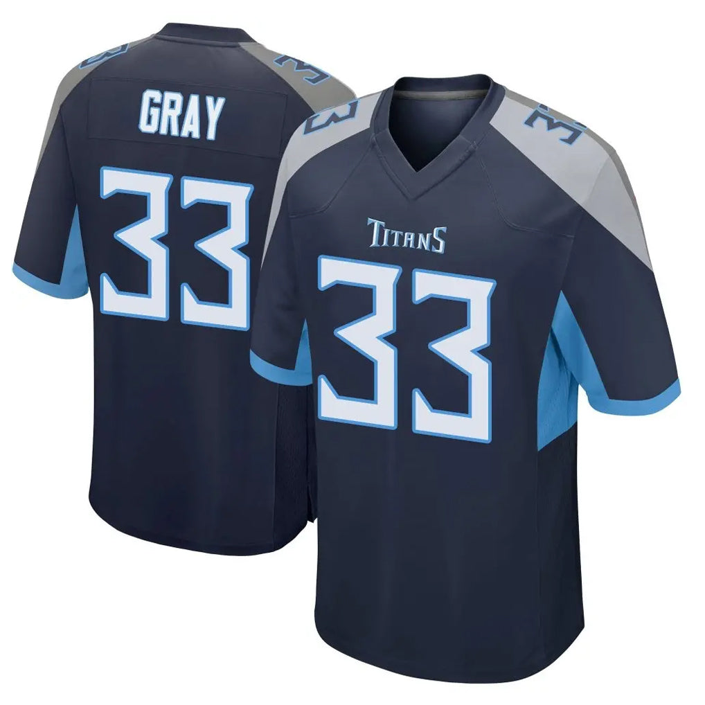 T.Titans #33 Cedric Gray Player Navy Home Game Odoa Stitched Jerseys
