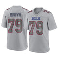 B.Bills #79 Spencer Brown Player Gray Home Game Odoa Stitched Jerseys