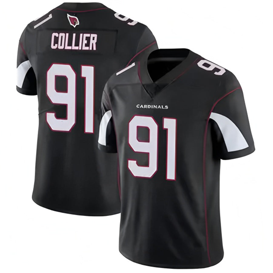 A.Cardinals #91 L.J. Collier Player Black Vapor Untouchable Elite Odoa Stitched Jerseys