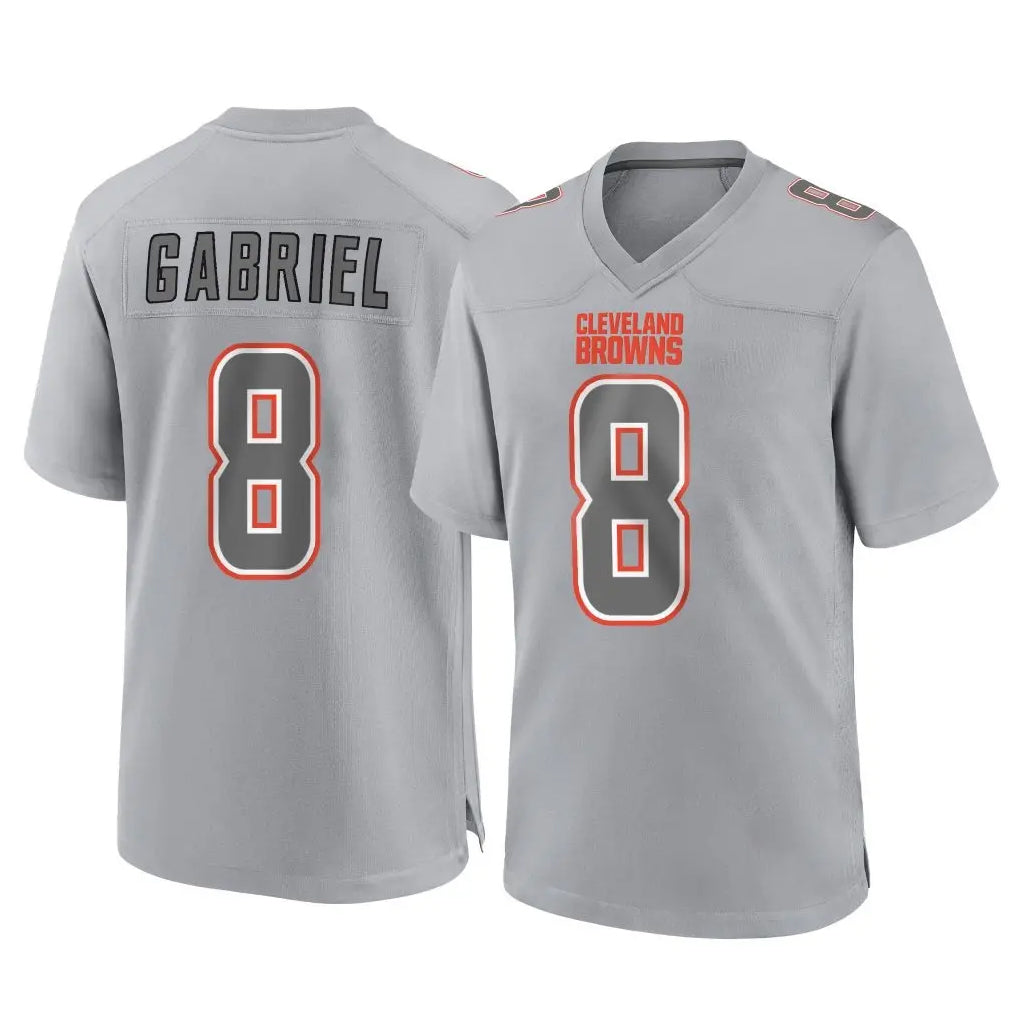 C.Browns #8 Dillon Gabriel Player Gray Atmosphere Fashion Game Odoa Stitched Jerseys