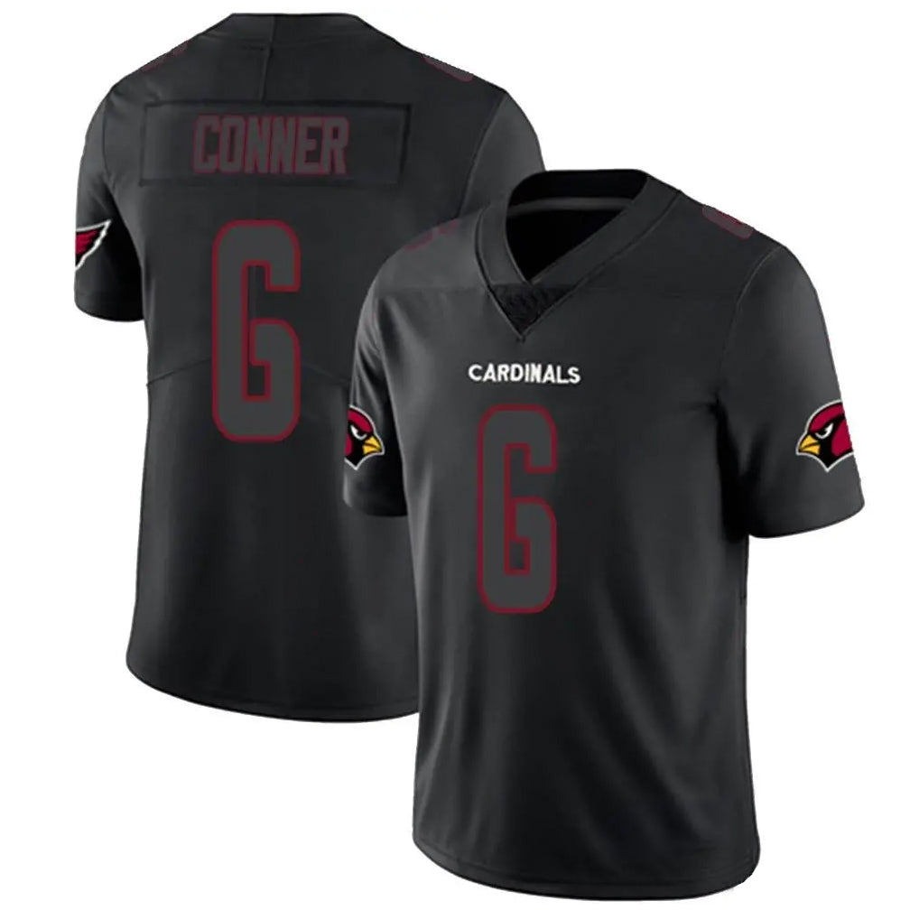 A.Cardinals #6 James Conner Player Black Impact Limited Home Game Odoa Stitched Jerseys