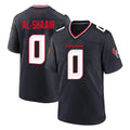 H.Texans #0 Azeez Al-Shaair Player Navy Team Home Game Odoa Stitched Jerseys