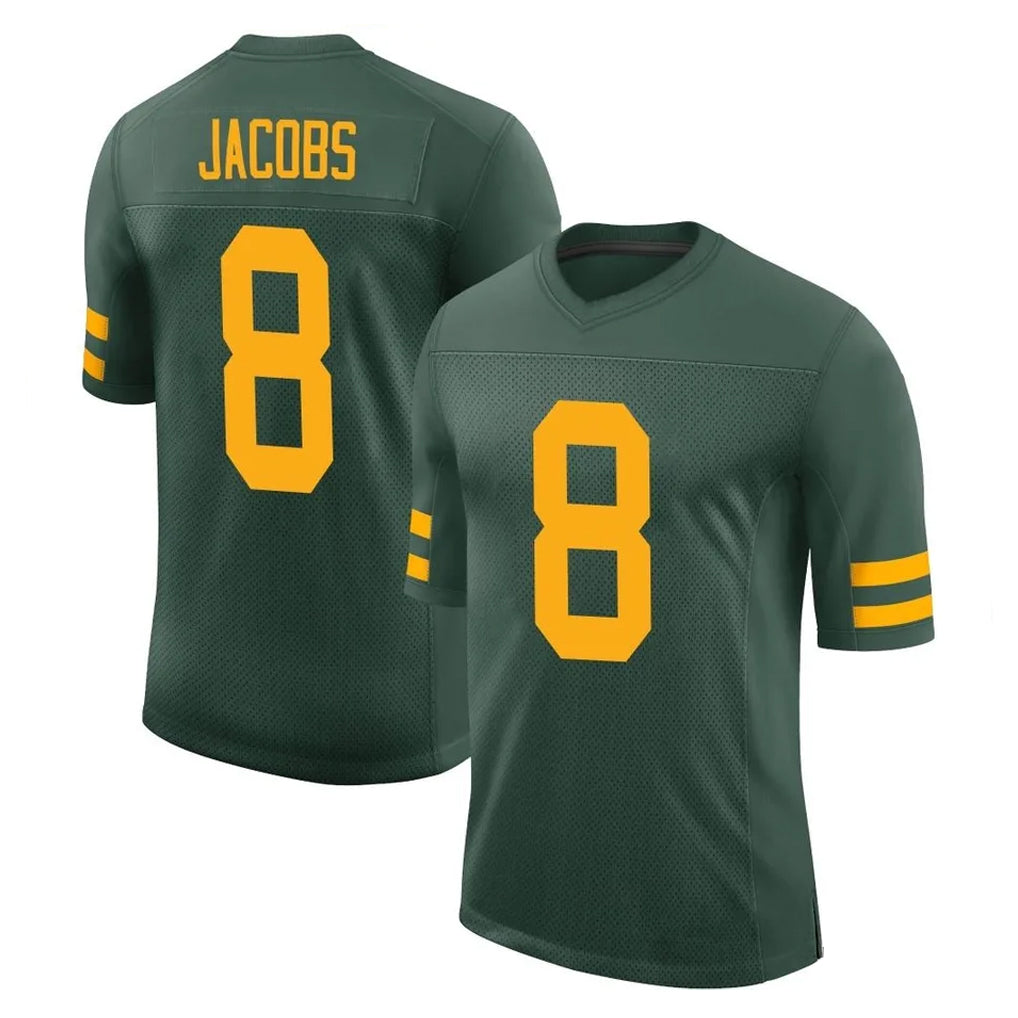 GB.Packers #8 Josh Jacobs Player Green Alternate Vapor Home Game Odoa Stitched Jerseys