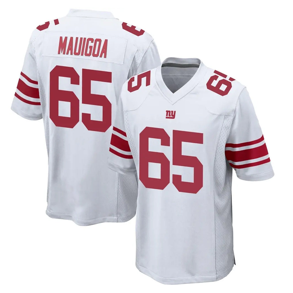 NY.Giants #65 Francis Mauigoa Player White Home Game Odoa Stitched Jerseys