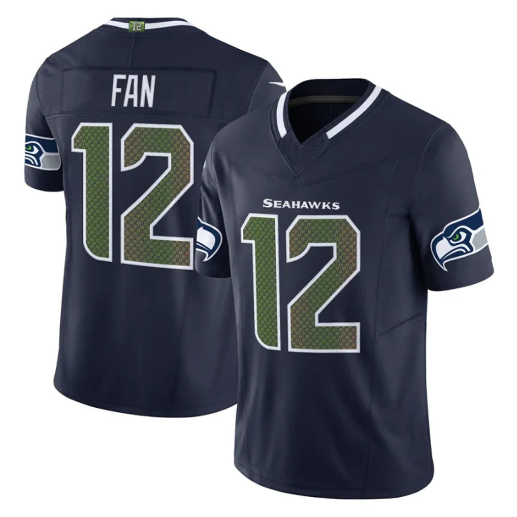 S.Seahawks #12 12th Fan Player Navy Rivalries Vapor Limited Home Game Odoa Stitched Jerseys