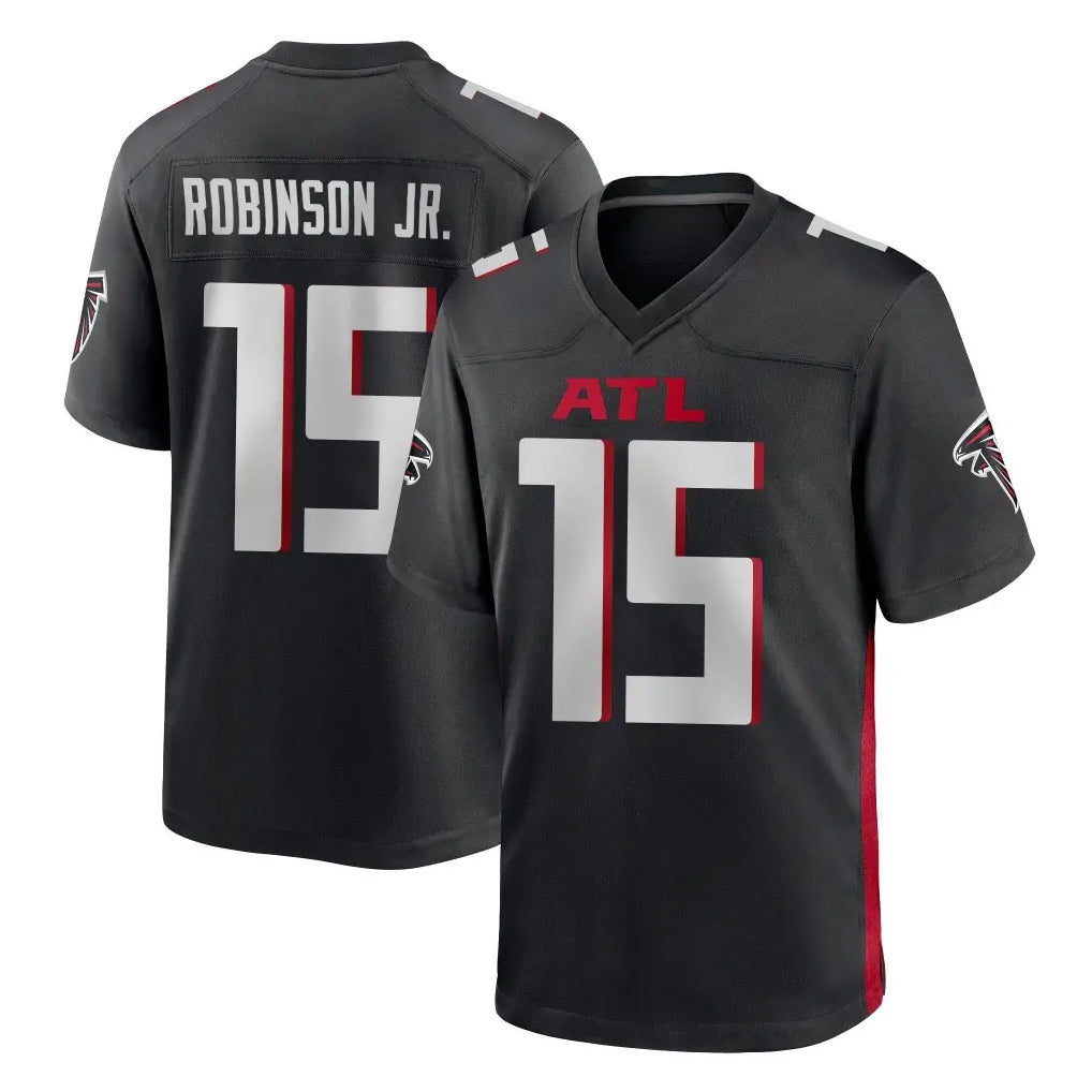 A.Falcons #15 Brian Robinson Player Black Home Game Odoa Stitched Jerseys