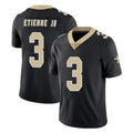 NO.Saints #3 Travis Etienne Jr. Player Black Limited Vapor Untouchable Home Game Odoa Stitched Jerseys