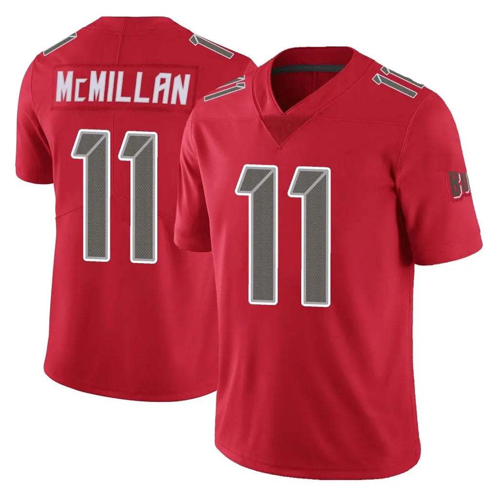 TB.Buccaneers #11 Jalen McMillan Player Red Limited Color Rush Home Game Odoa Stitched Jerseys