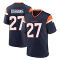 D.Broncos #27 J.K. Dobbins Player Navy Home Game Odoa Stitched Jerseys