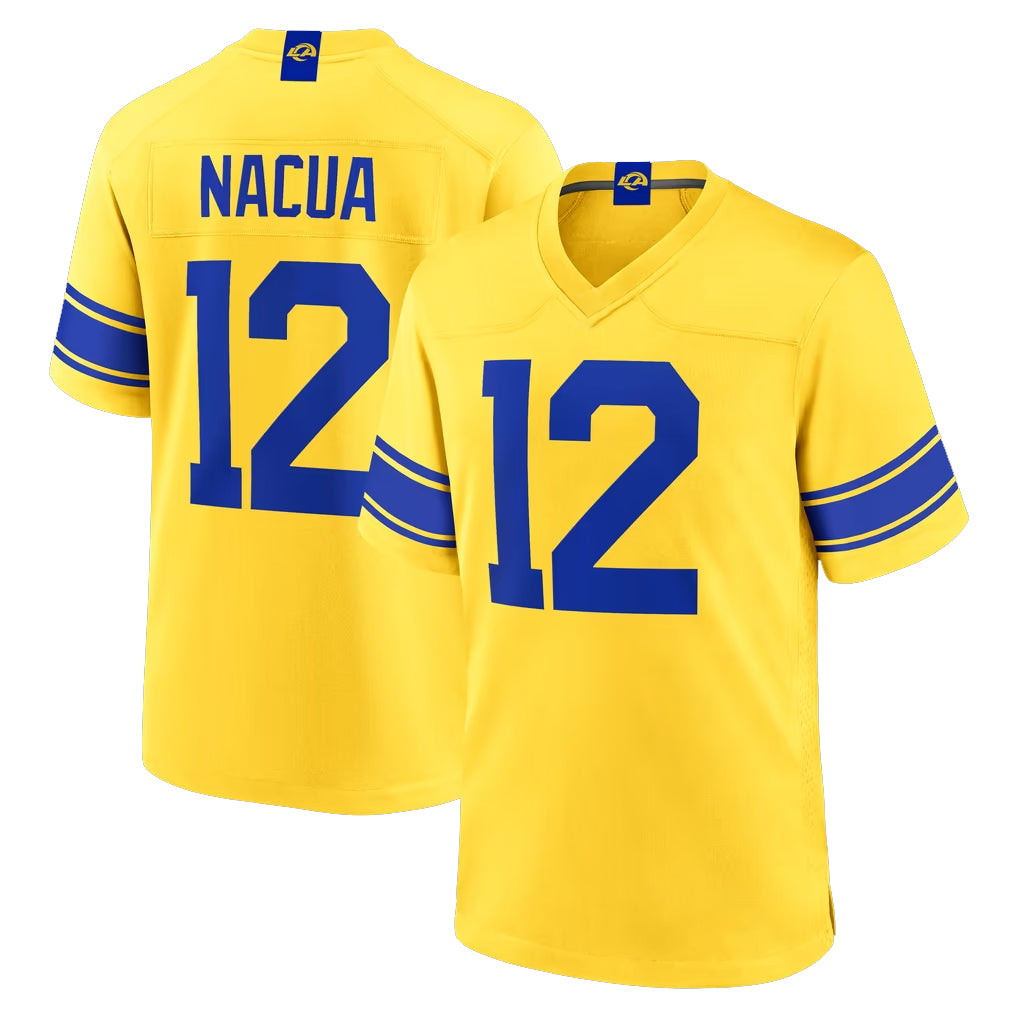 LA.Rams #12 Puka Nacua Player Gold Classic Sol Home Game Odoa Stitched Jerseys