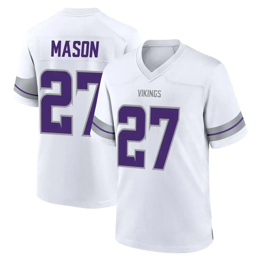 M.Vikings #27 Jordan Mason Player White Alternate Home Game Odoa Stitched Jerseys