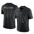 LV.Raiders #20 Isaiah Pola-Mao Player Black Reflective Limited Game Odoa Stitched Jerseys