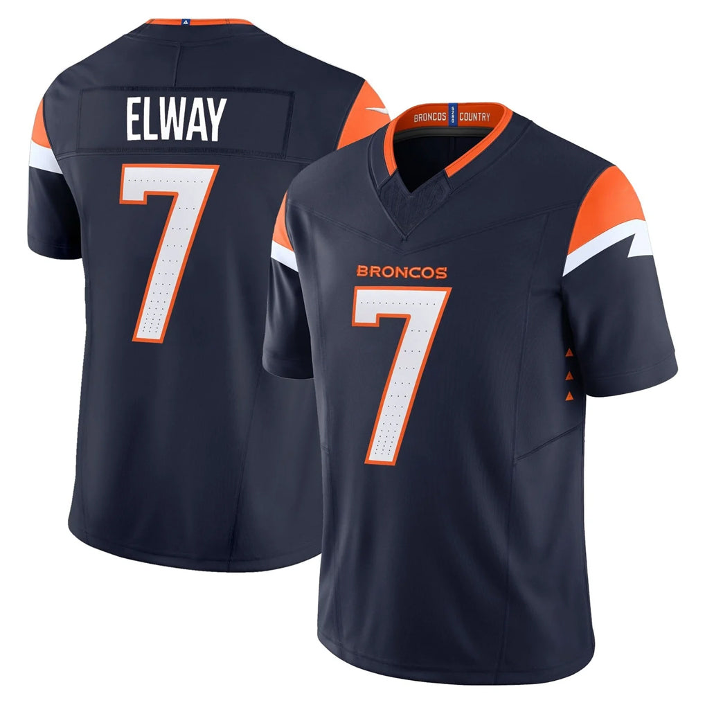 D.Broncos #7 John Elway Player Navy Limited Vapor F.U.S.E. Home Game Odoa Stitched Jerseys