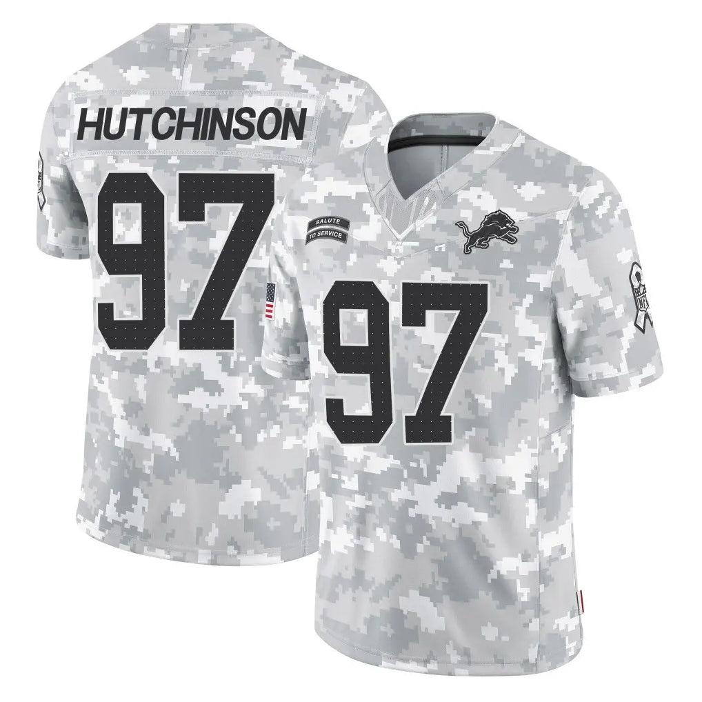 D.Lions #97 Aidan Hutchinson Player Arctic Camo Salute To Service Limited Odoa Stitched Jerseys