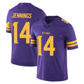 M.Vikings #14 Jauan Jennings Player Purple Limited Color Rush Home Game Odoa Stitched Jerseys
