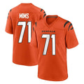C.Bengals #71 Amarius Mims Player Orange Home Game Odoa Stitched Jerseys