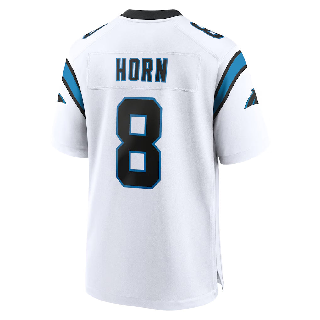 C.Panthers #8 Jaycee Horn Player White Home Game Odoa Stitched Jerseys