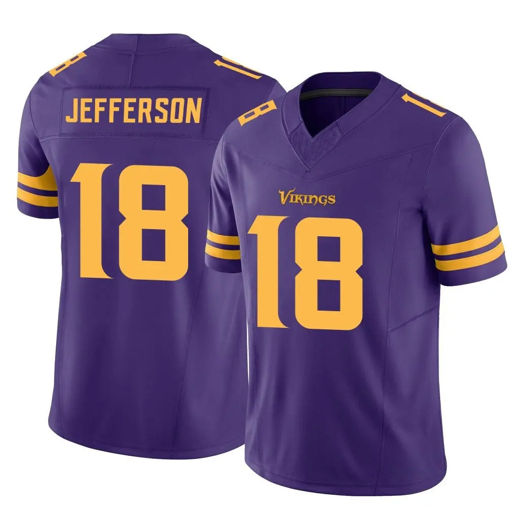 M.Vikings #18 Justin Jefferson Player Purple Limited Alternate Vapor F.U.S.E. Home Game Odoa Stitched Jerseys