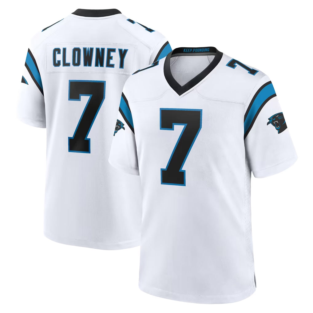 C.Panthers #7 Tre'von Moehrig Player White Home Game Odoa Stitched Jerseys