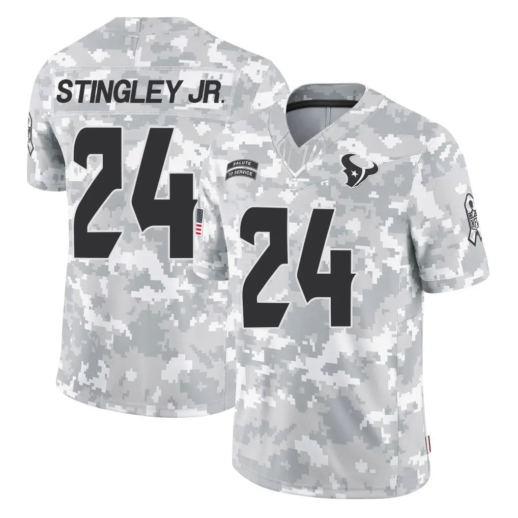H.Texans #24 Derek Stingley Jr. Player Arctic Camo Salute To Service Limited Game Odoa Stitched Jerseys