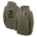 B.Bills #2 DJ Moore Player Olive 2025 Salute to Service Hoodies Odoa Stitched Jerseys