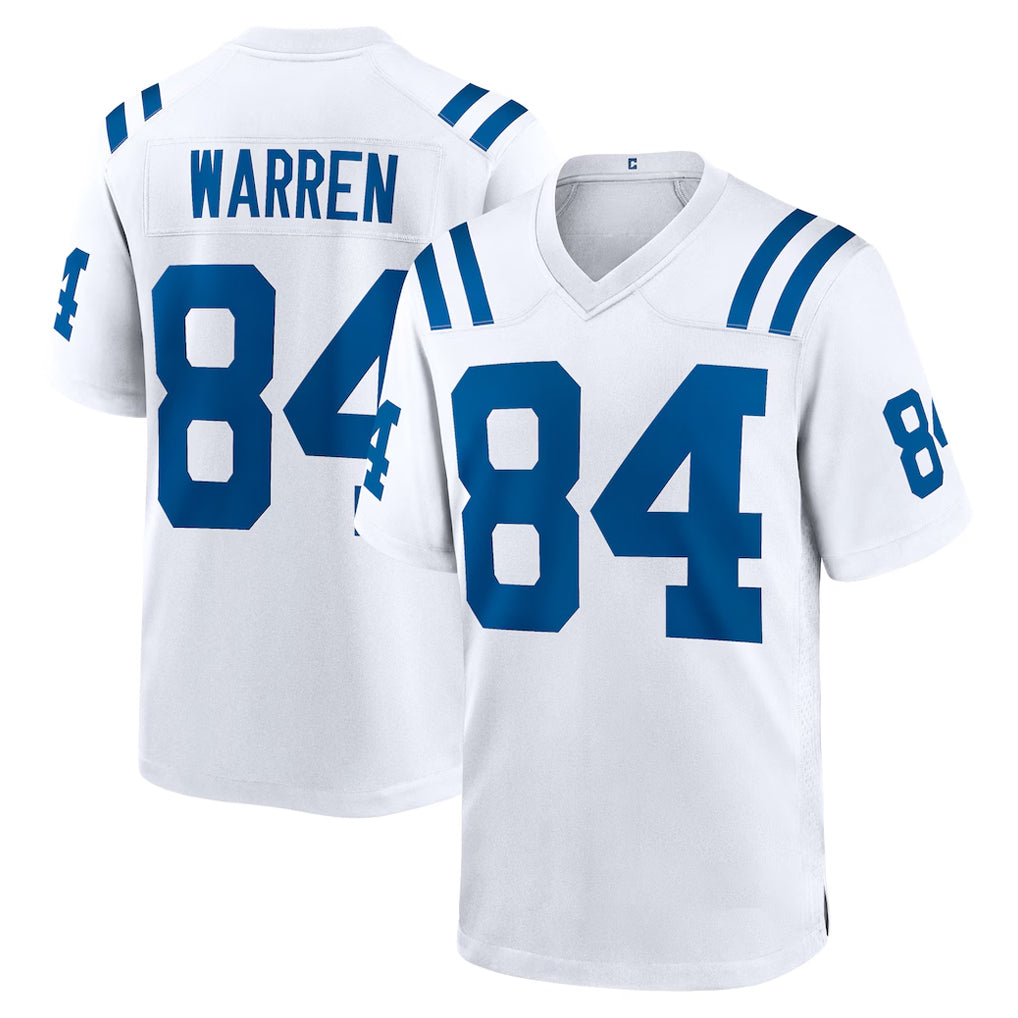 IN.Colts #84 Tyler Warren Player White Home Game Odoa Stitched Jerseys