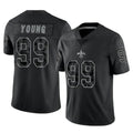 NO.Saints #99 Chase Young Player Black Limited Reflective Home Game Odoa Stitched Jerseys