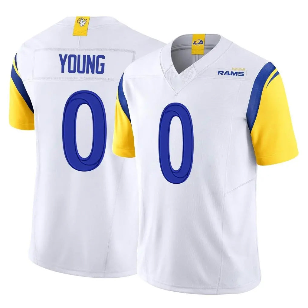 LA.Rams #0 Byron Young Player White Limited Vapor F.U.S.E. Home Game Odoa Stitched Jerseys