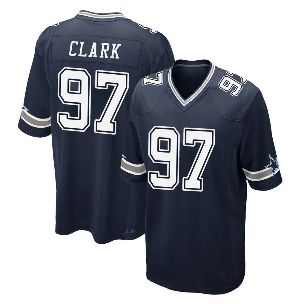 D.Cowboys #97 Kenny Clark Player Navy Home Game Odoa Stitched Jerseys