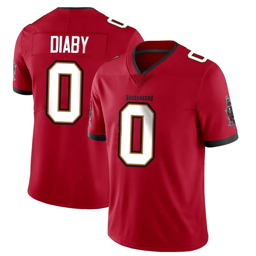 TB.Buccaneers #0 Yaya Diaby Player Red Limited Vapor F.U.S.E. Home Game Odoa Stitched Jerseys