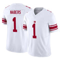NY.Giants #1 Malik Nabers Player White Limited Vapor F.U.S.E. Home Game Odoa Stitched Jerseys