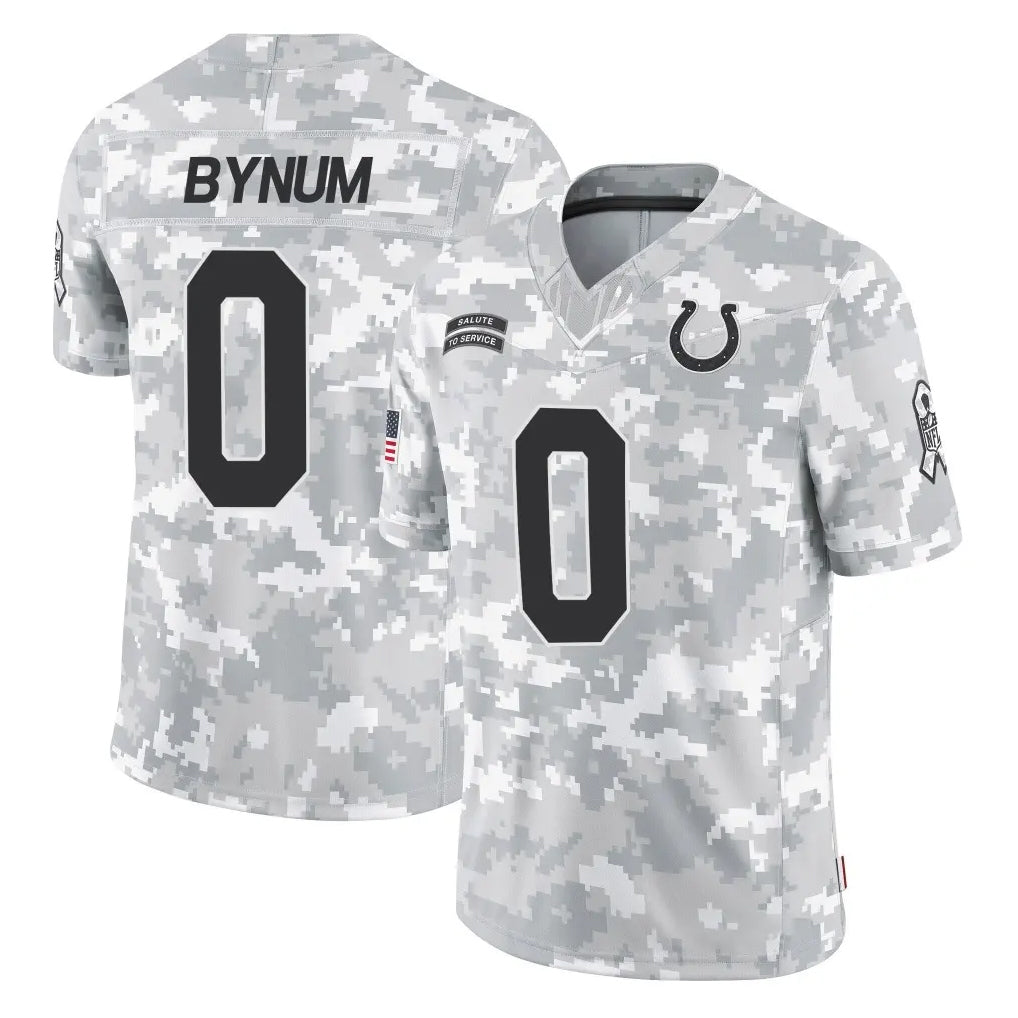 IN.Colts #0 Camryn Bynum Player Arctic Camo Salute To Service Limited Game Odoa Stitched Jerseys