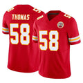 KC.Chiefs #58 Derrick Thomas Player Red Limited Vapor F.U.S.E. Home Game Odoa Stitched Jerseys
