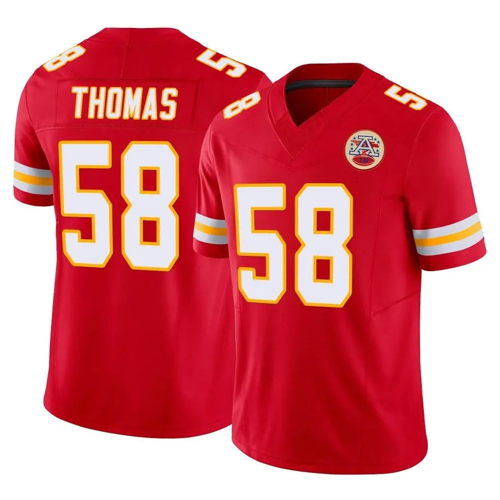 KC.Chiefs #58 Derrick Thomas Player Red Limited Vapor F.U.S.E. Home Game Odoa Stitched Jerseys