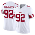 SF.49ers #92 Osa Odighizuwa Player White Limited Vapor F.U.S.E. Home Game Odoa Stitched Jerseys