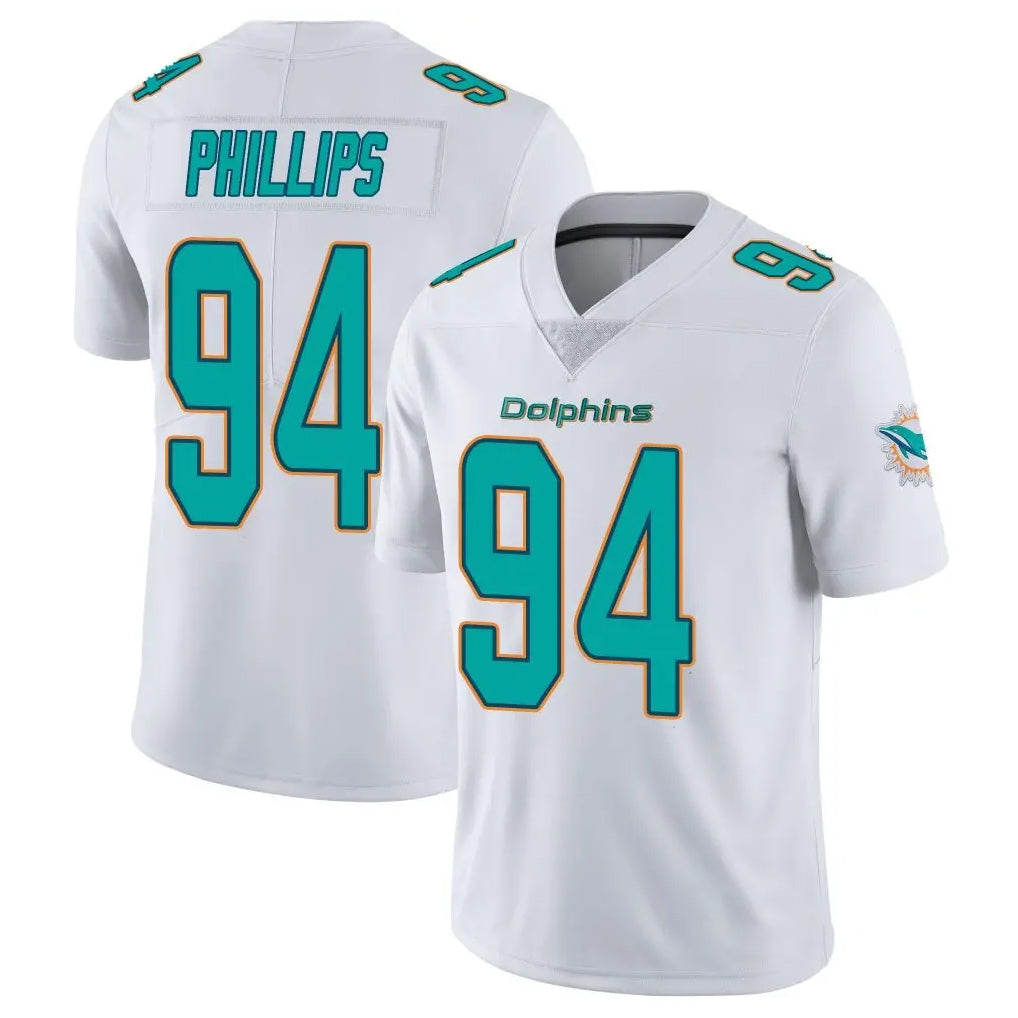 M.Dolphins #94 Jordan Phillips Player White Limited Vapor Untouchable Home Game Odoa Stitched Jerseys