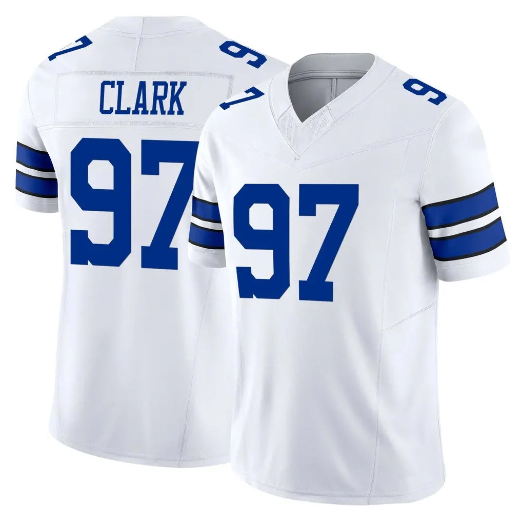 D.Cowboys #97 Kenny Clark Player White Limited Vapor F.U.S.E. Home Game Odoa Stitched Jerseys