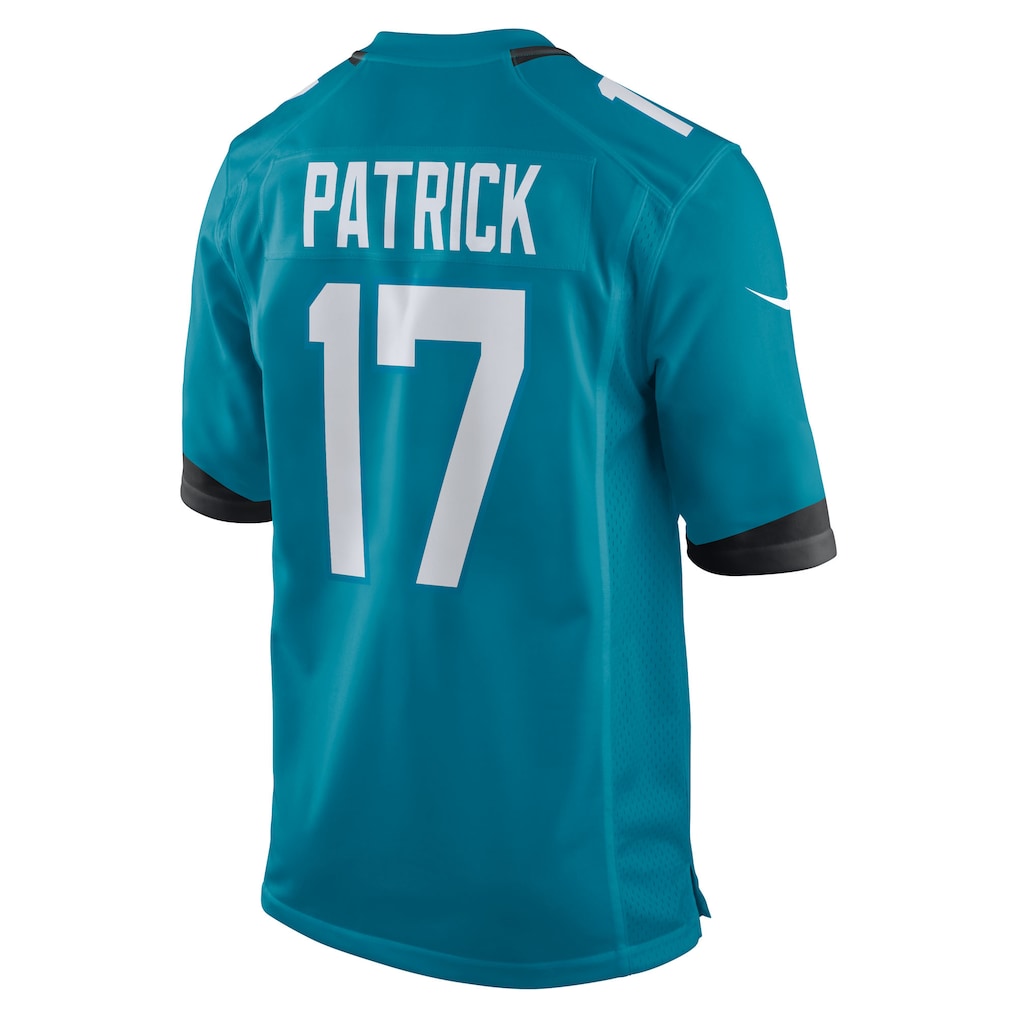 Odoa J.Jaguars #17 Tim Patrick Teal Team Game Jersey