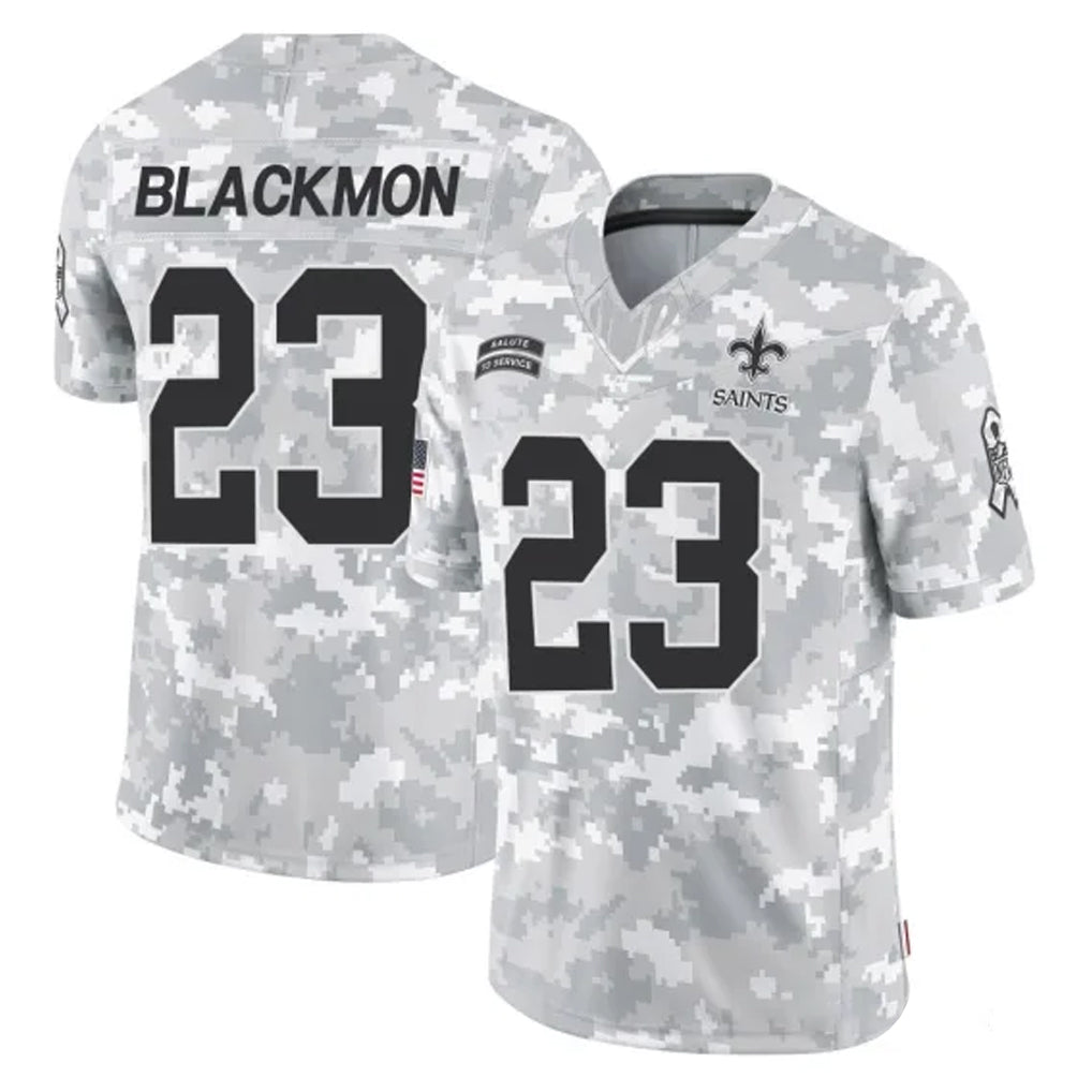 NO.Saints #23 Julian Blackmon Player Arctic Camo Salute To Service Limited Game Odoa Stitched Jerseys