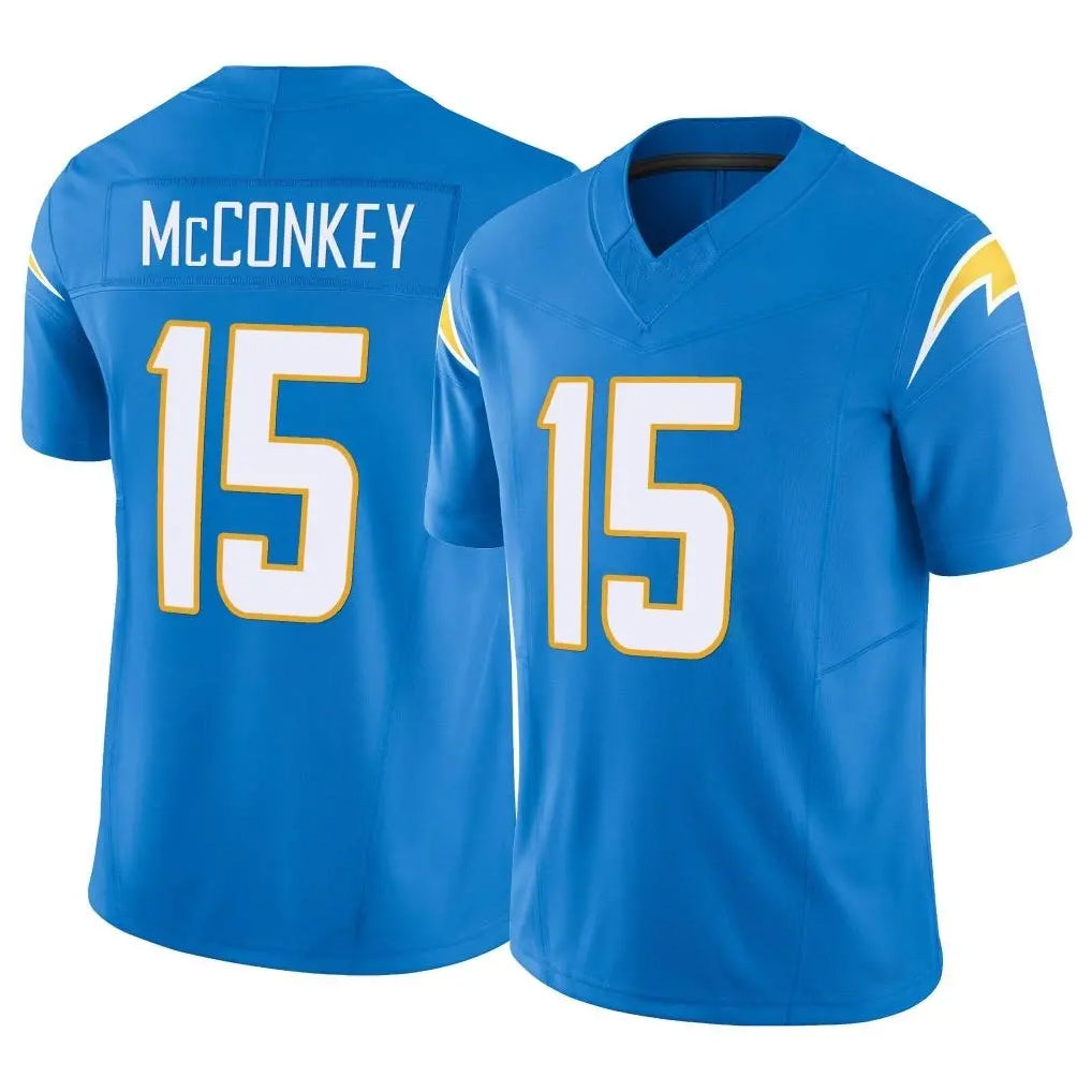 LA.Chargers #15 Ladd McConkey Player Blue Limited Vapor F.U.S.E. Home Game Odoa Stitched Jerseys