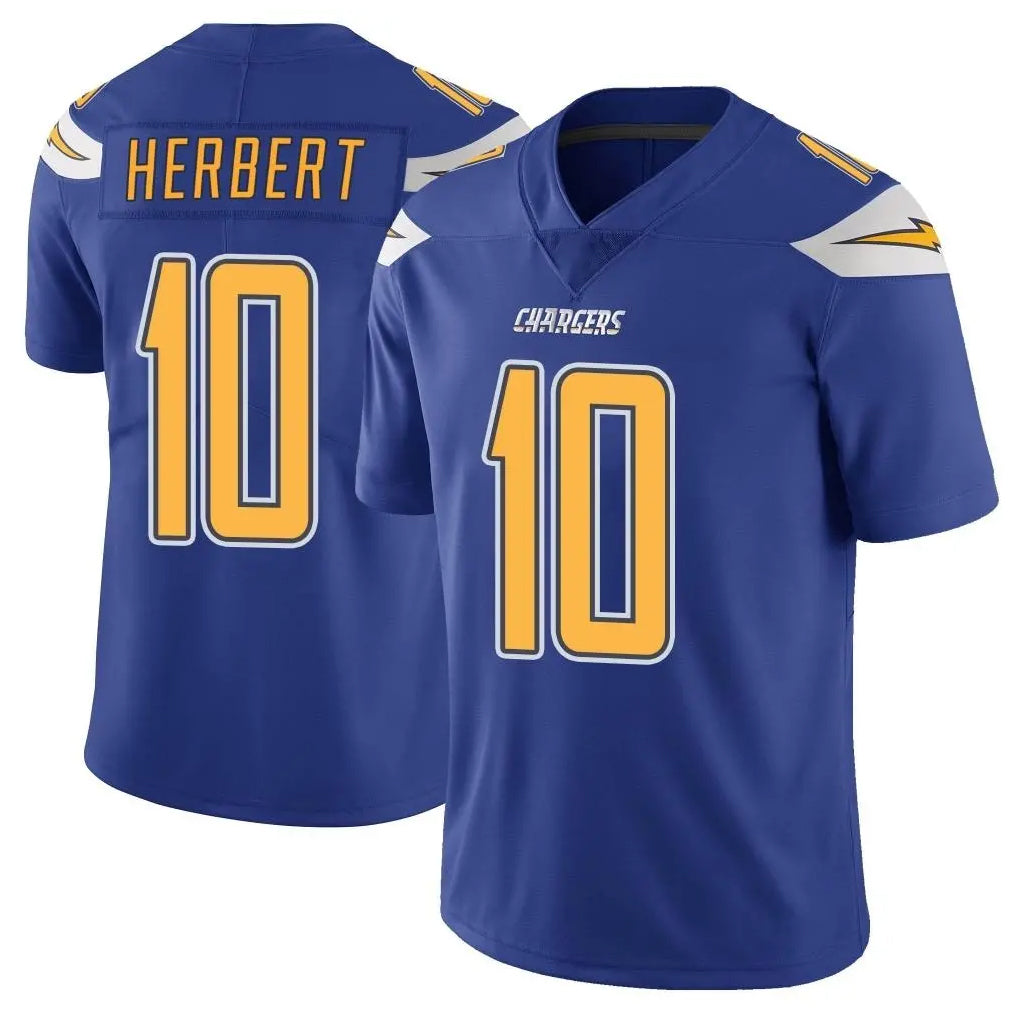 LA.Chargers #10 Justin Herbert Player Royal Limited Color Rush Vapor Untouchable Home Game Odoa Stitched Jerseys