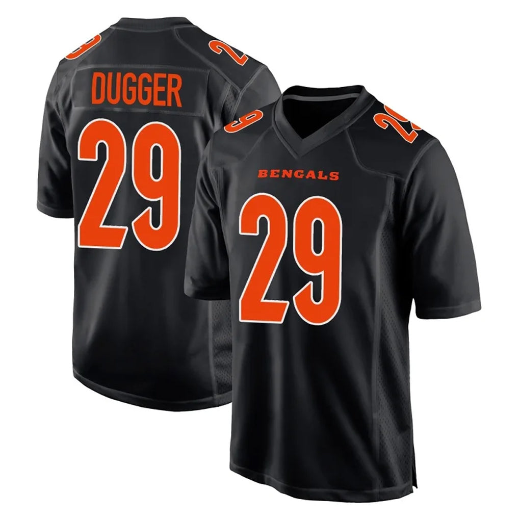 C.Bengals #29 Kyle Dugger Player Black Fashion Game Odoa Stitched Jerseys